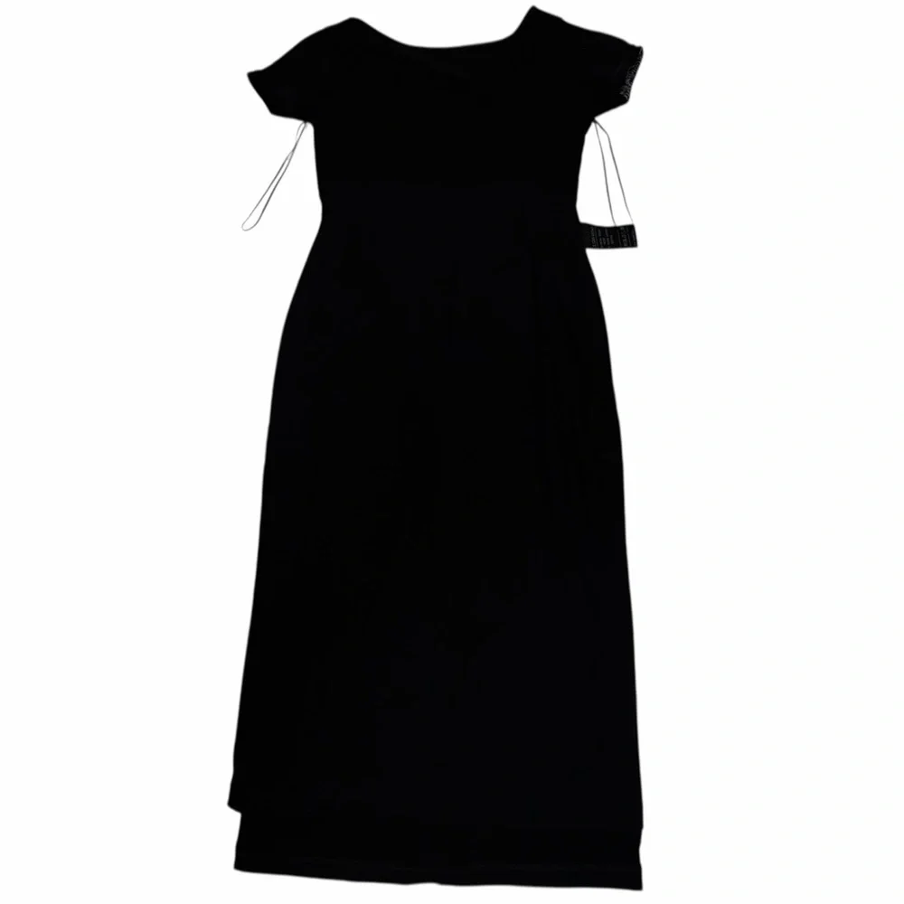 Elegant Isabel de Pedro Chain Printed Black Short Sleeve Dress- US 4 - Picture 11 of 16